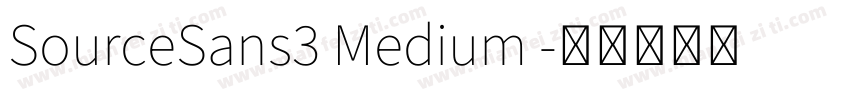 SourceSans3 Medium 字体转换